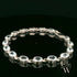 Sterling Silver Oval Blue Topaz Bracelet