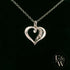 9ct White Gold Small White Moissanite Heart Pendant