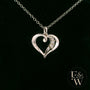 9ct White Gold Small White Moissanite Heart Pendant