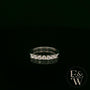9ct White Gold White Moissanite Half Eternity Ring