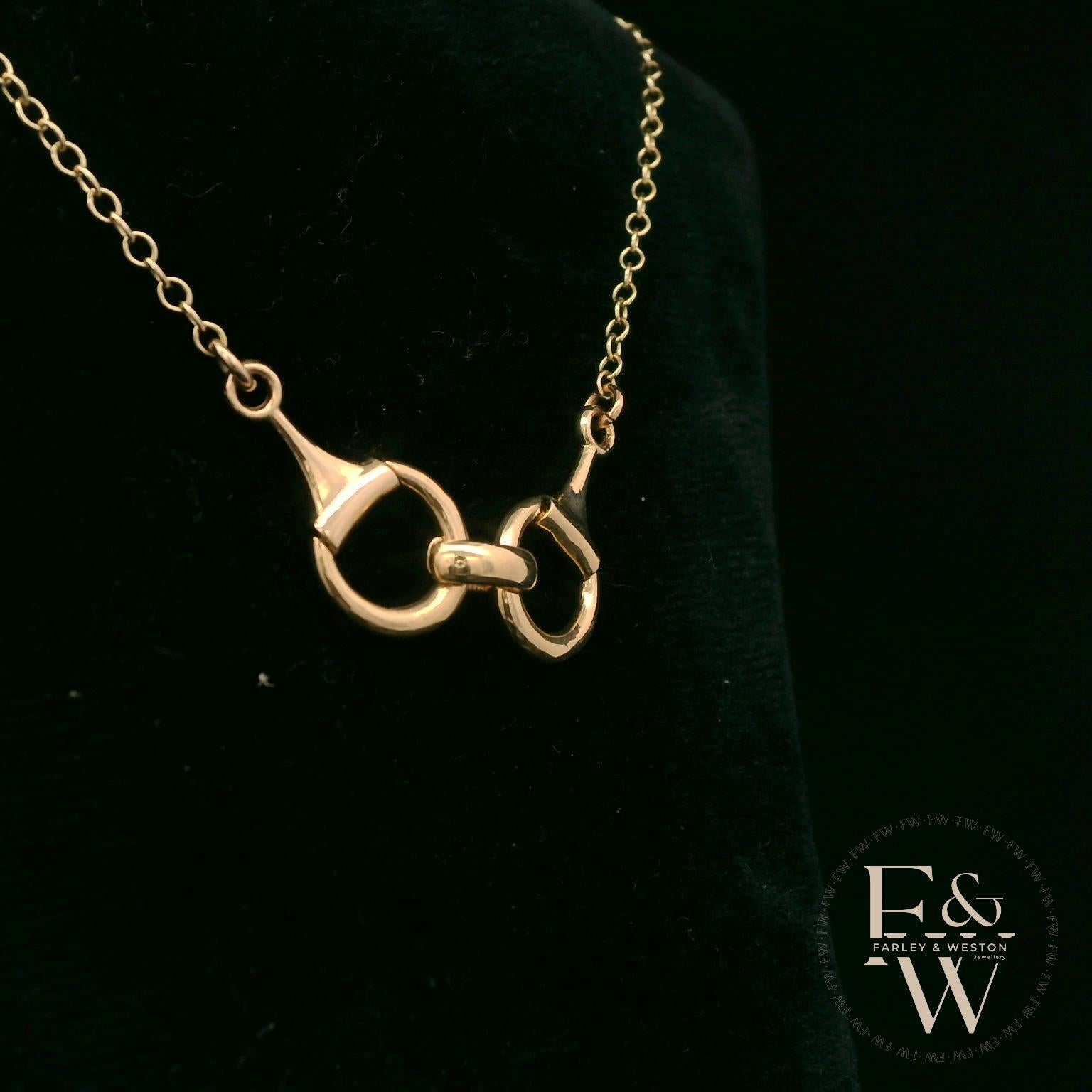 9ct Yellow Gold Equestrian Necklace