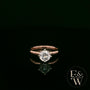 9ct Rose Gold Lab Grown Diamond Single Stone with Bezel Set Head Ring