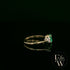 Lab Grown Emerald and Diamond 9ct Yellow Trilogy Ring