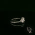 9ct White Gold & Three Stone Moissanite Ring