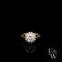 9ct Yellow Gold & White Moissanite Gold Floral Ring