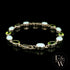 Sterling Silver Oval Cultured Opal and Peridot Bracelet