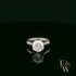 9ct White Gold and White Moissanite Single Stone Ring
