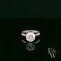 9ct White Gold and White Moissanite Single Stone Ring