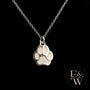 Charming Silver Paw-Print Pendant