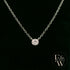 9ct White Gold Single Stone Lab-Grown Diamond Necklace