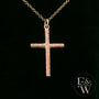 9ct Rose Gold Twisted-Cross Pendant