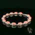 Sterling Silver Oval Coral Bracelet