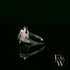 18ct White Gold Oval-Cut Emerald & Diamond Vintage Ring