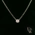 9ct White Gold Single Stone Diamond Necklace