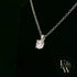 9ct White Gold & Solitaire Moissanite Pendant