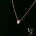 9ct Rose Gold Single Stone Moissanite Necklace
