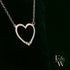 9ct White Gold White Moissanite Heart Necklace