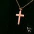 9ct Rose Gold White Moissanite Stone Set Cross Pendant
