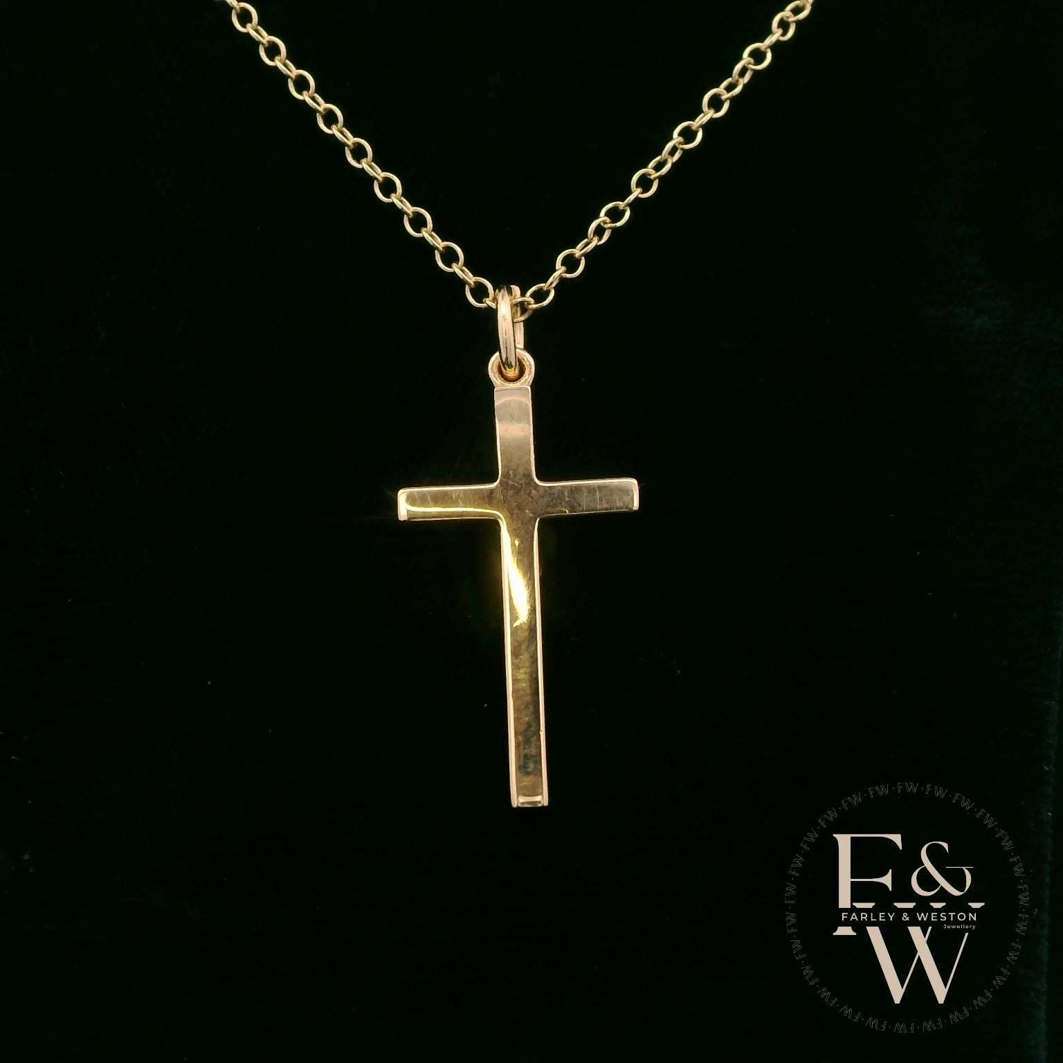 9ct Yellow Gold Cross Pendant