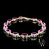 Sterling Silver Oval Pink Topaz Bracelet