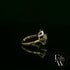18ct White and Yellow Gold Princess-Cut Emerald & Diamond Vintage Ring
