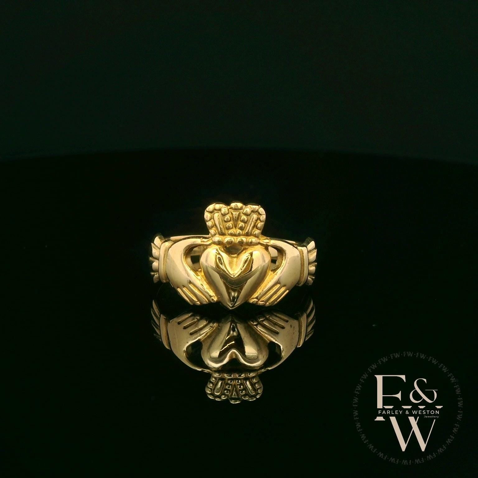 9ct Yellow Gold Claddagh Ring