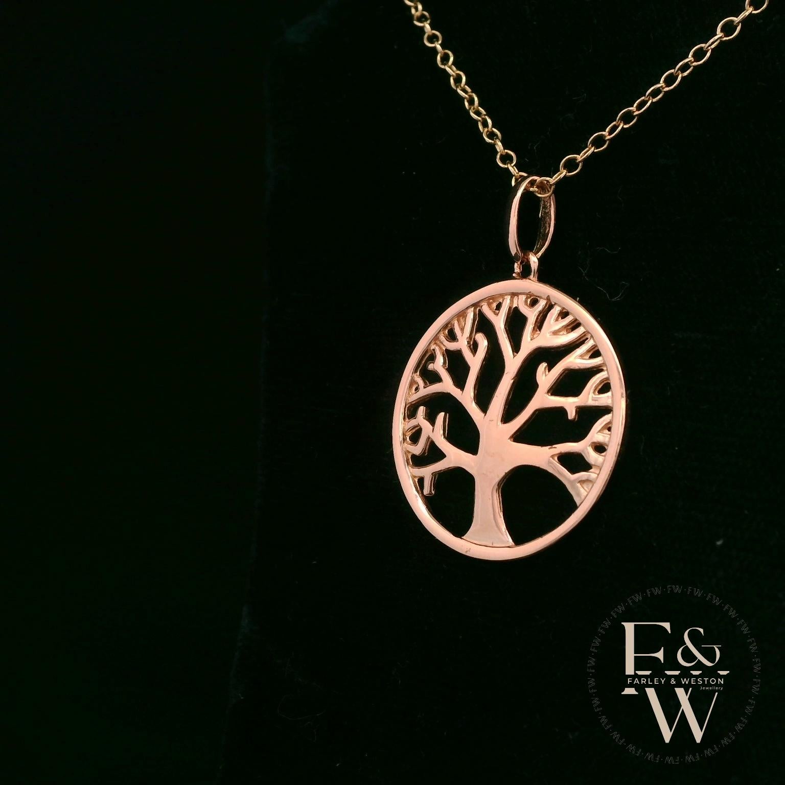 9ct Rose Gold Tree of Life Pendant