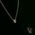 Sterling Silver Single Stone White Moissanite Necklace