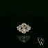 18ct White Gold Double Diamond Art Deco Ring