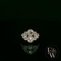 18ct White Gold Double Diamond Art Deco Ring