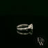 Silver Solitaire Round-Cut White Moissanite Diamond Ring