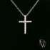 Sterling Silver White Moissanite Cross Pendant