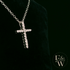 Sterling Silver White Moissanite Cross Pendant