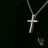 Sterling Silver White Moissanite Cross Pendant