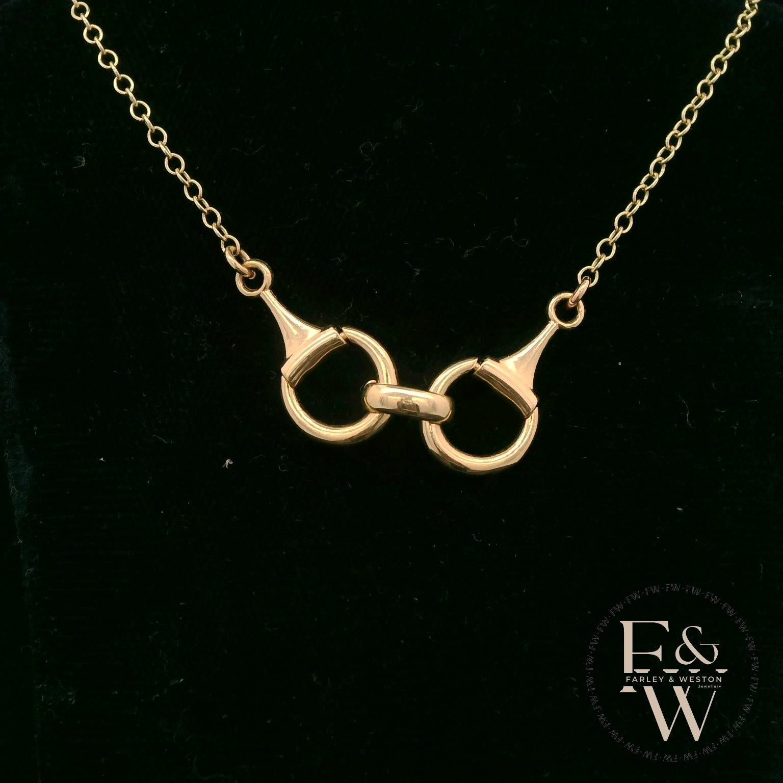 9ct Yellow Gold Equestrian Necklace