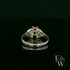 Celtic Patterned 9ct White Gold Ruby CZ Single Stone Ring