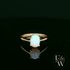 9ct Yellow Gold Cultured Opal Single Stone Ring