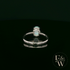 9ct White Gold Cultured Opal Single Stone Ring