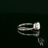 9ct White Gold Cultured Opal Single Stone Ring