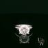 9ct White Gold Large Single Stone White Moissanite Ring
