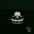 9ct White Gold Large Single Stone White Moissanite Ring
