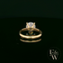 9ct Yellow Gold Large Single Stone White Moissanite Ring