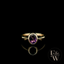 9ct Yellow Gold Amethyst Single Stone Ring