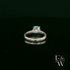 Sterling Silver Blue Topaz CZ Solitaire Ring