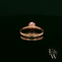9ct Rose Gold Fire Opal CZ Solitaire Ring
