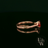 9ct Rose Gold Fire Opal CZ Solitaire Ring