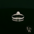 9ct White Gold Black CZ Solitaire Ring