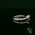 9ct White Gold Black CZ Solitaire Ring