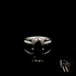 9ct White Gold 2ct Black CZ Single Stone Ring