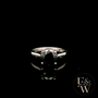 9ct White Gold 2ct Black CZ Single Stone Ring